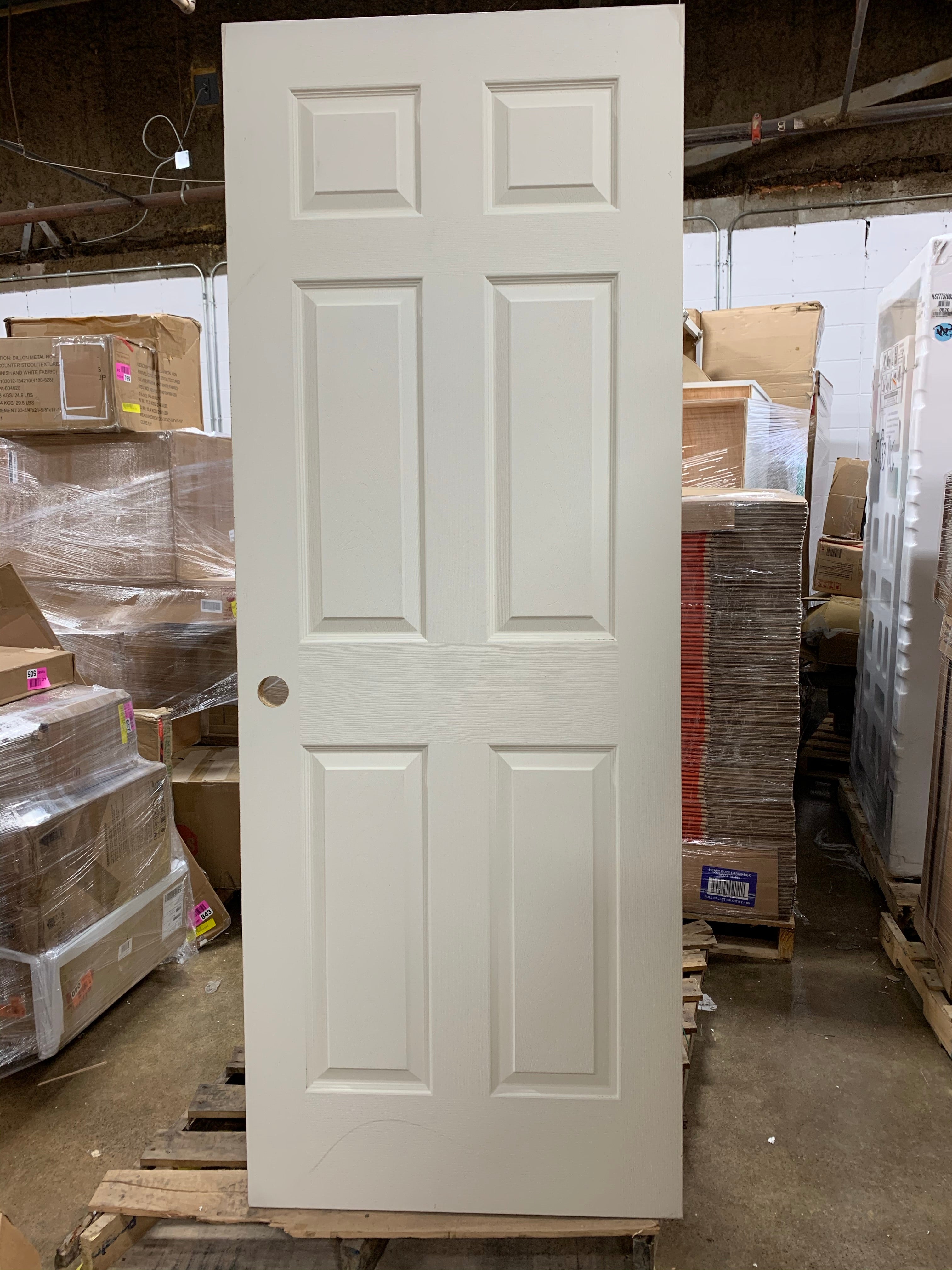(LOT OF 29) 30 in. x 80 in. Colonist Primed Textured Molded Composite MDF Interior Door Slab