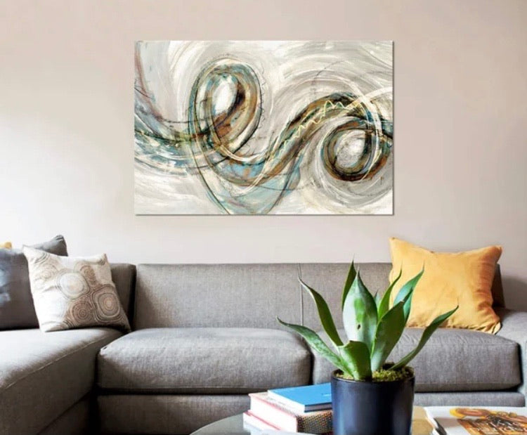 40"x60" 'Swirly Whirly II' Print on Canvas CG1822