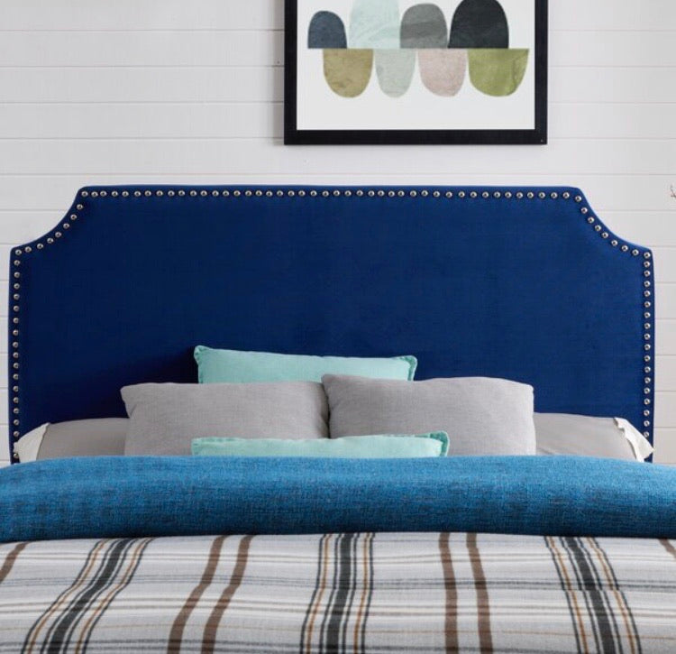 (King) Hawtree Upholstered Panel Headboard in Sapphire CG1500