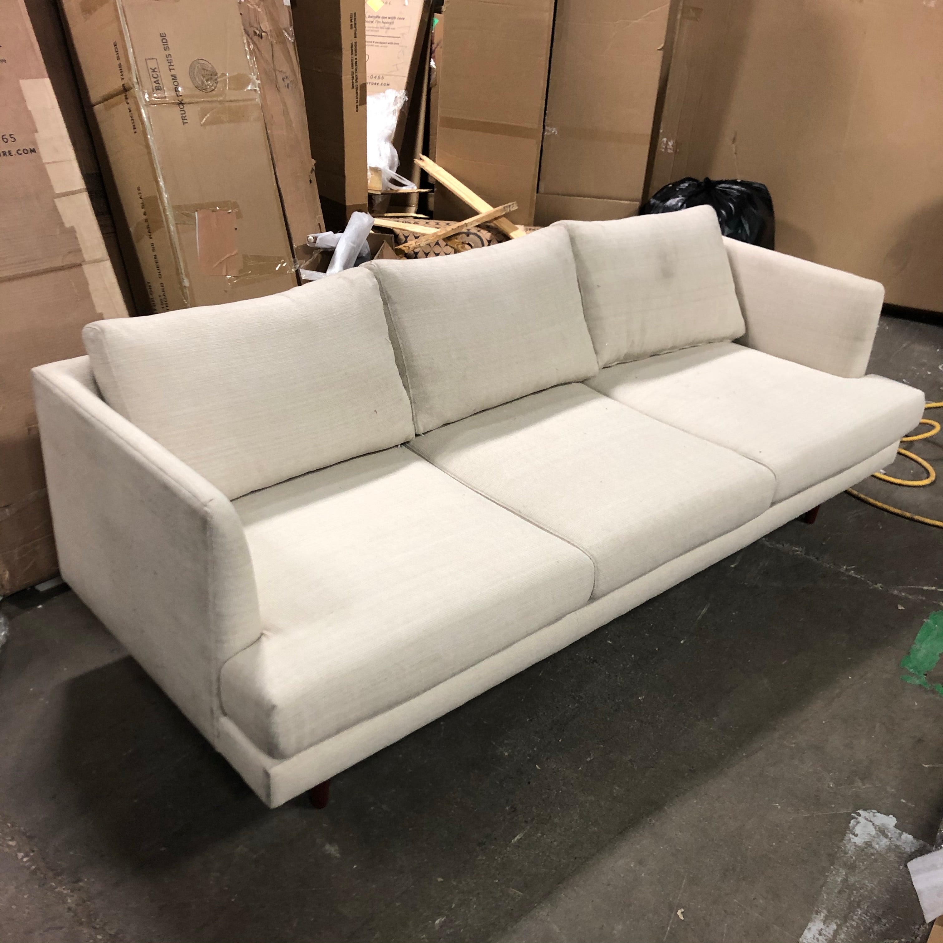 84" Wide Recessed Arm Sofa *AS IS*