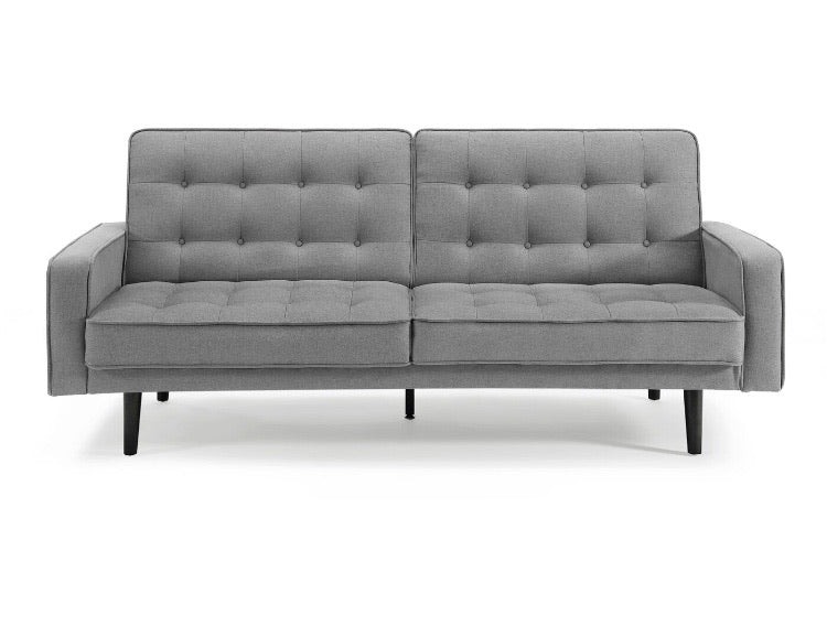 90" Gray Convertible Square Arm Sofa CG663
