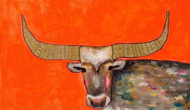 24"x40" Golden Bull Canvas CG705
