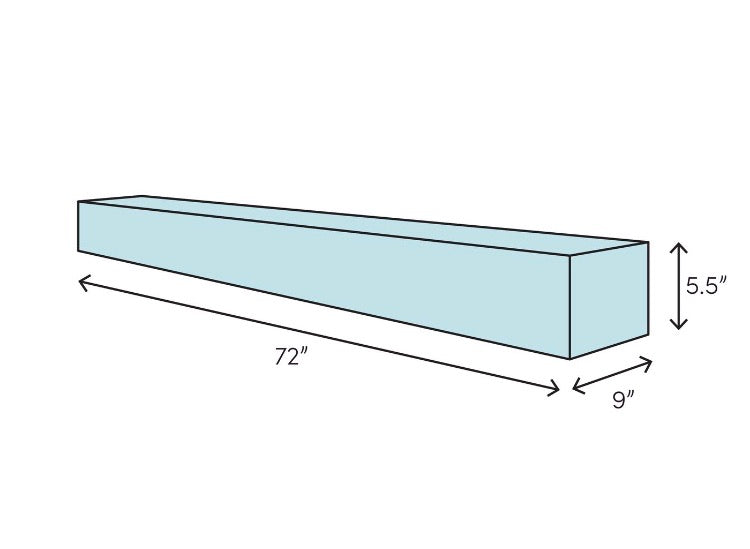 72" Modern Farmhouse Fireplace Shelf Mantel CG1048