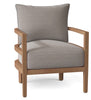 Santa  Barbara Teak Patio Chair with Cushions in Cast Dove CG1917 (2 Boxes)