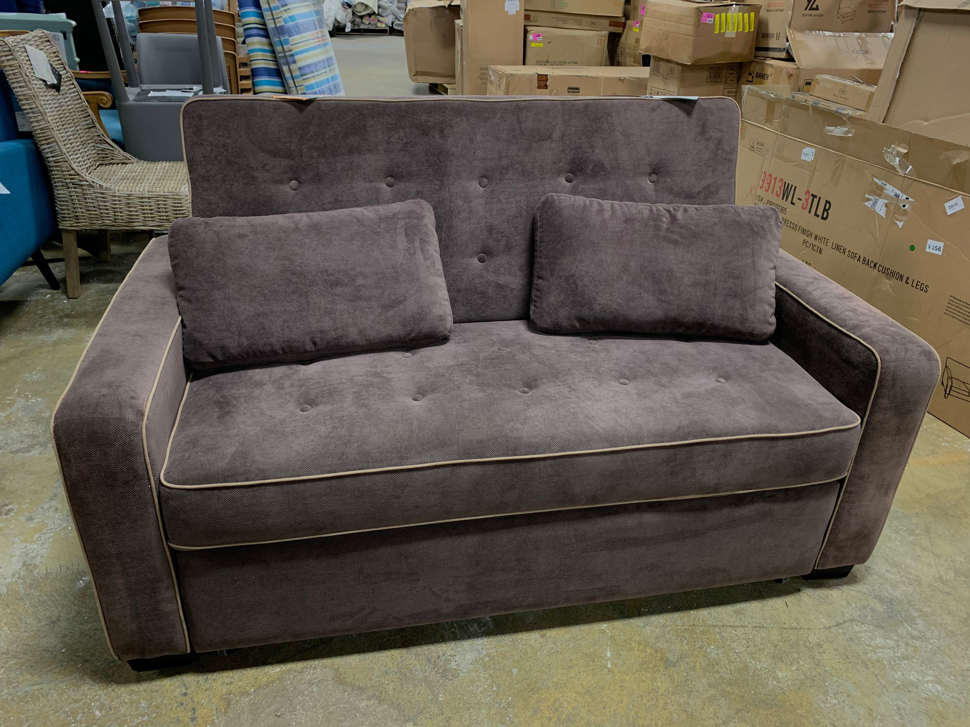 Augustine Loveseat Full Size Sleeper, Java