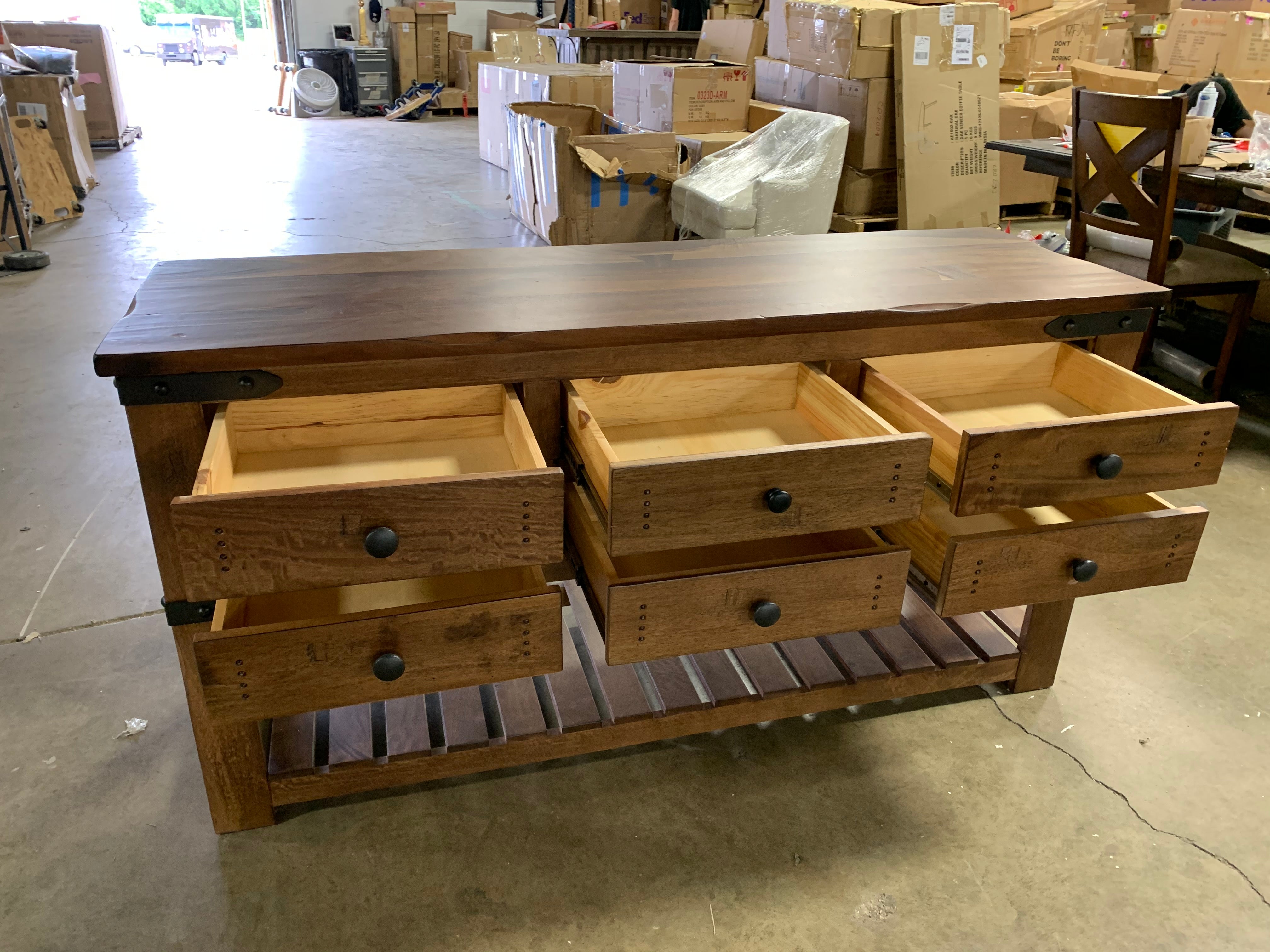 6 Drawer Sofa Table