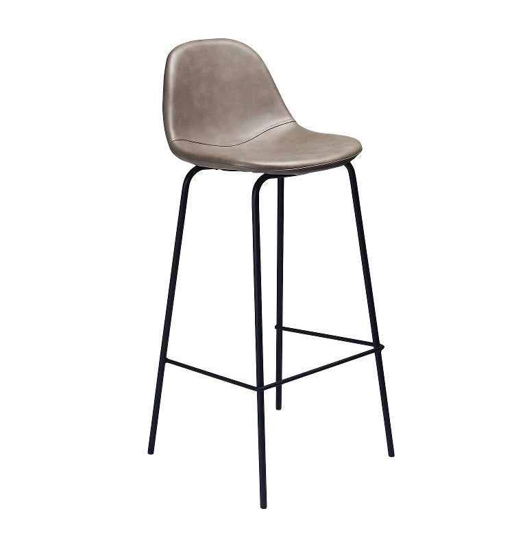 (Set of 2) 30.5" Maxine Modern Upholstered Faux Leather Barstool CG1098