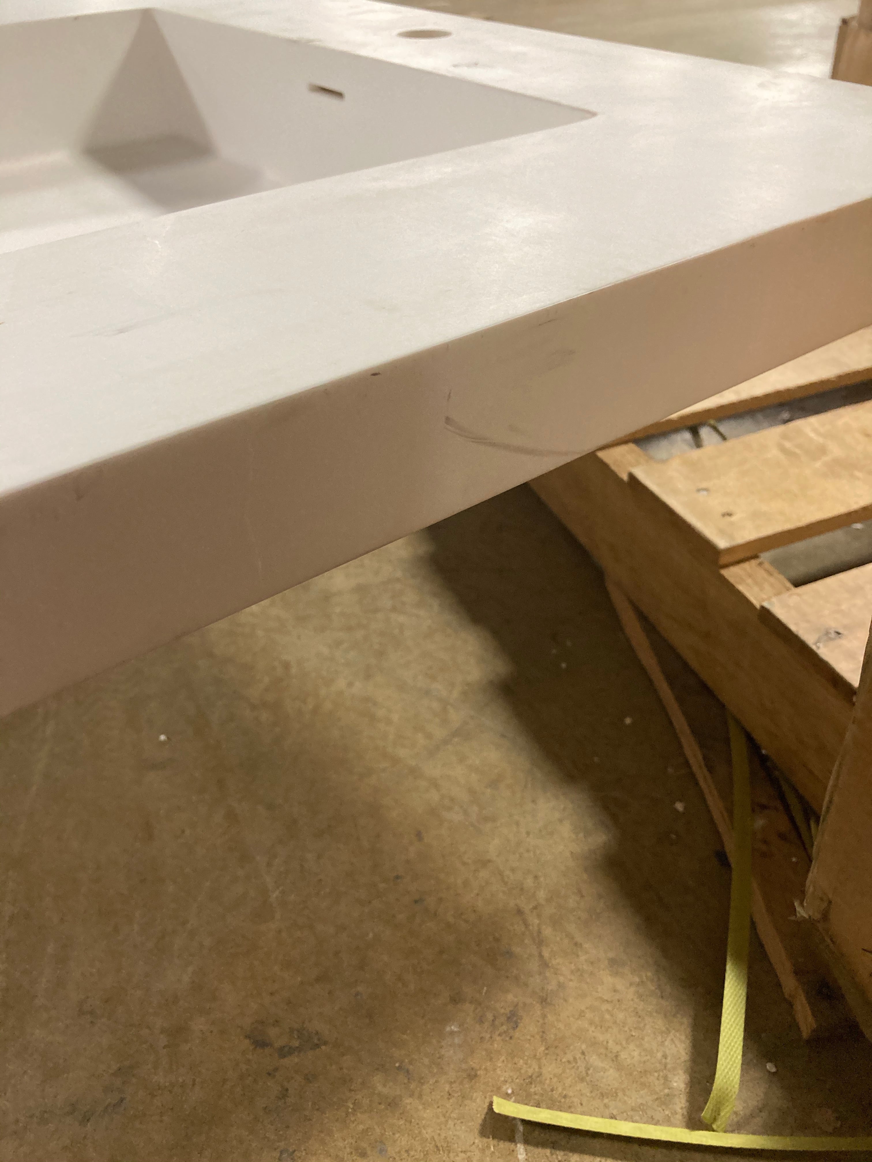 73" x 22" Quartz Double Vanity Top **AS IS** (#K3467)