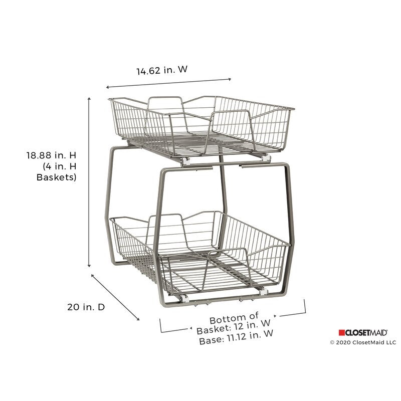 2 Tier Pull Out Drawer - 18.88" H x 13.5" W x 20" D (#K6280)