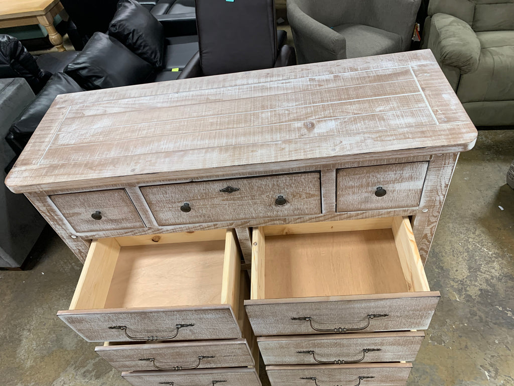white christmas dresses Distressed White 9 Drawer Dresser – Salvage & Co Indy