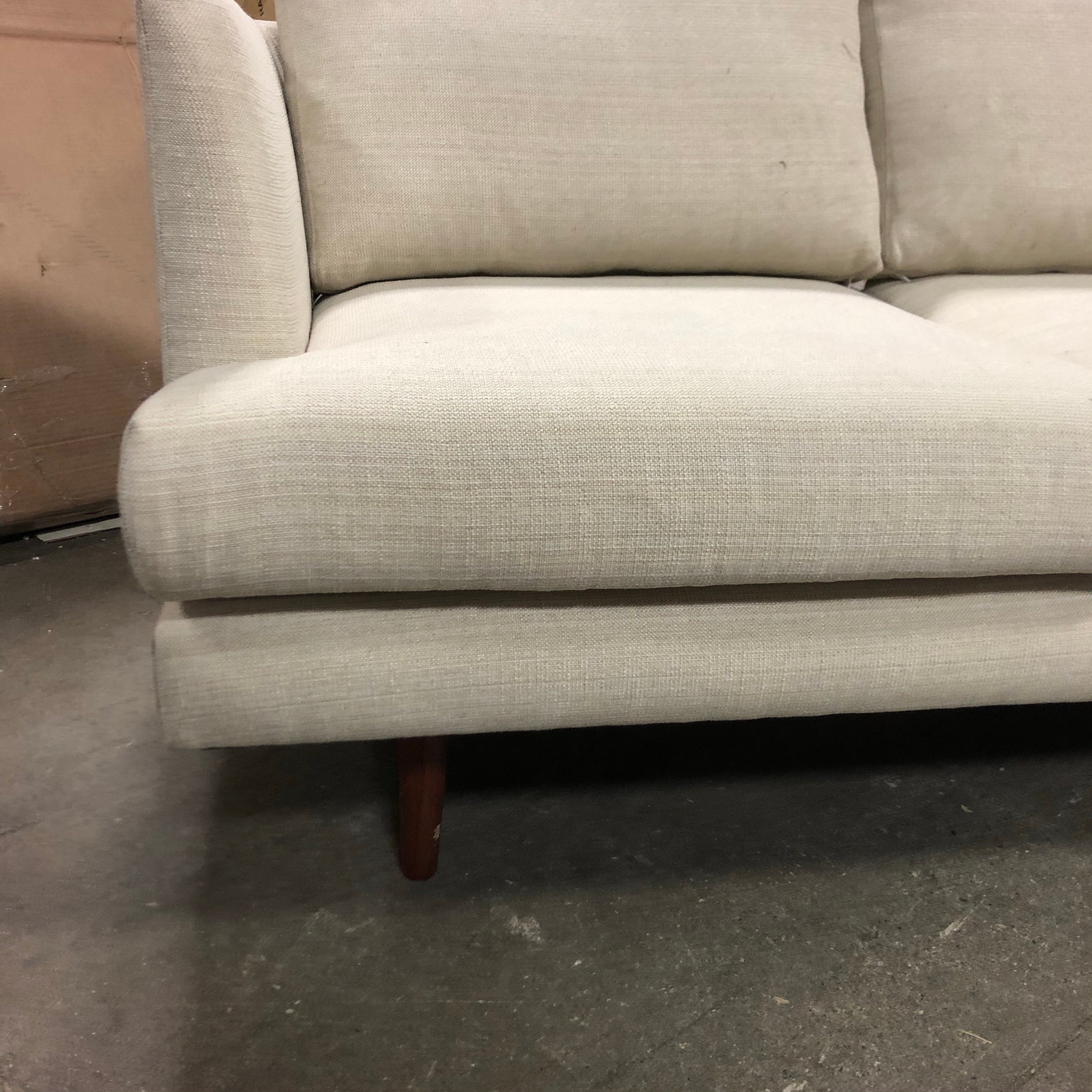 84" Wide Recessed Arm Sofa *AS IS*