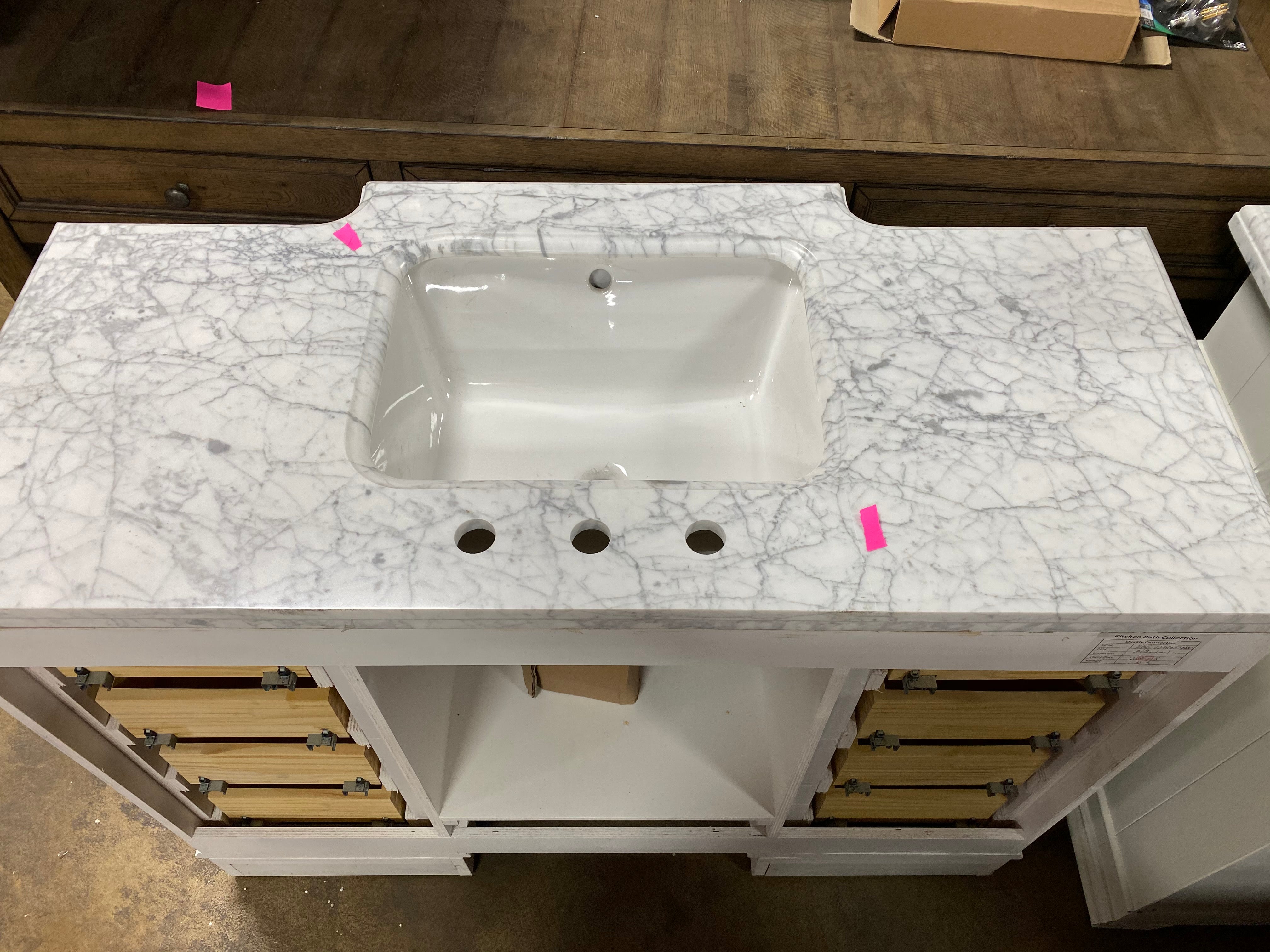 White 48" Single Sink Bathroom Vanity