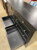 Black Woodside 9-Drawer Dresser with Silver Finished Knobs
