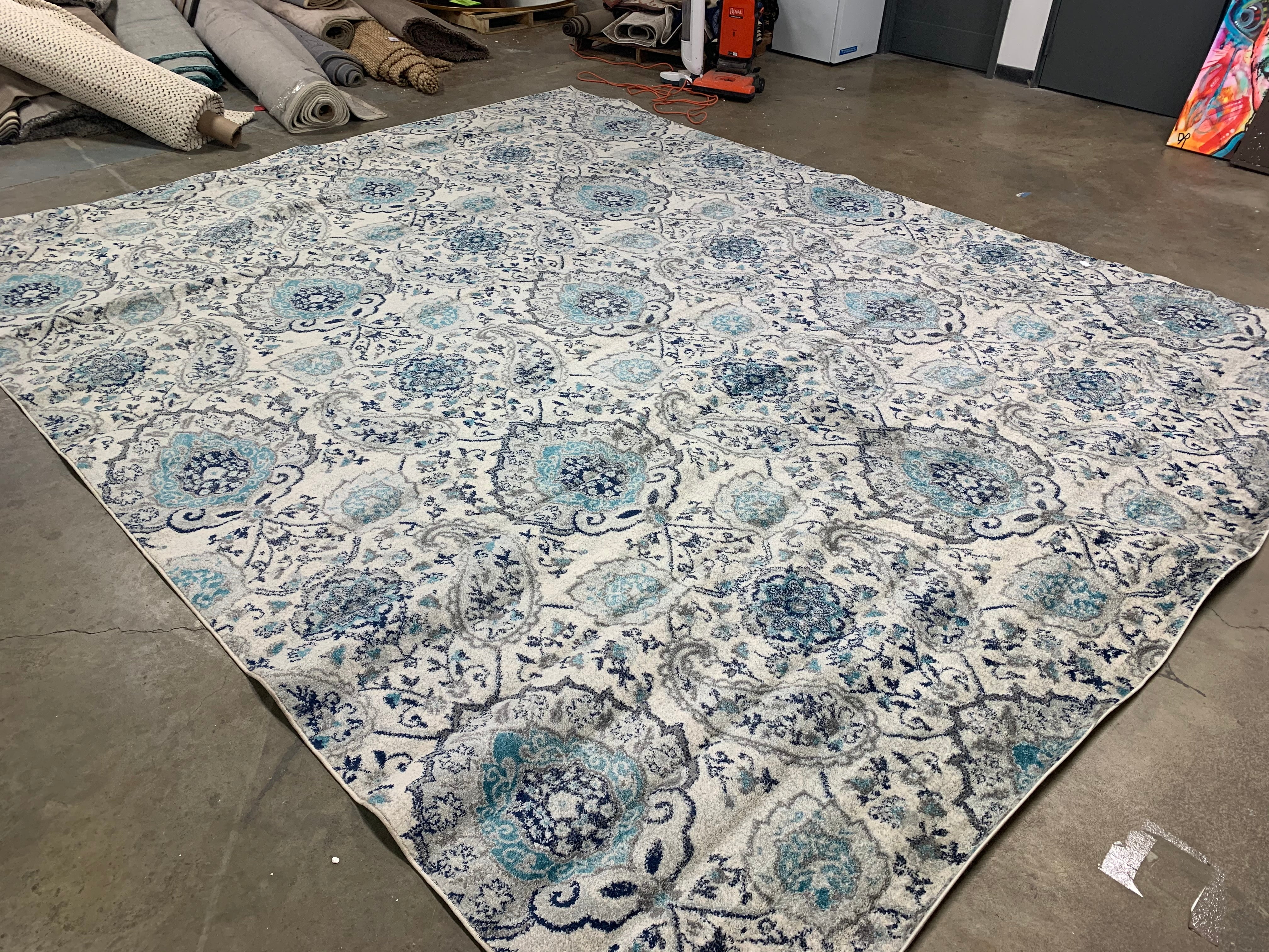 12’ x 15’ Blue/Grey Area Rug #56R