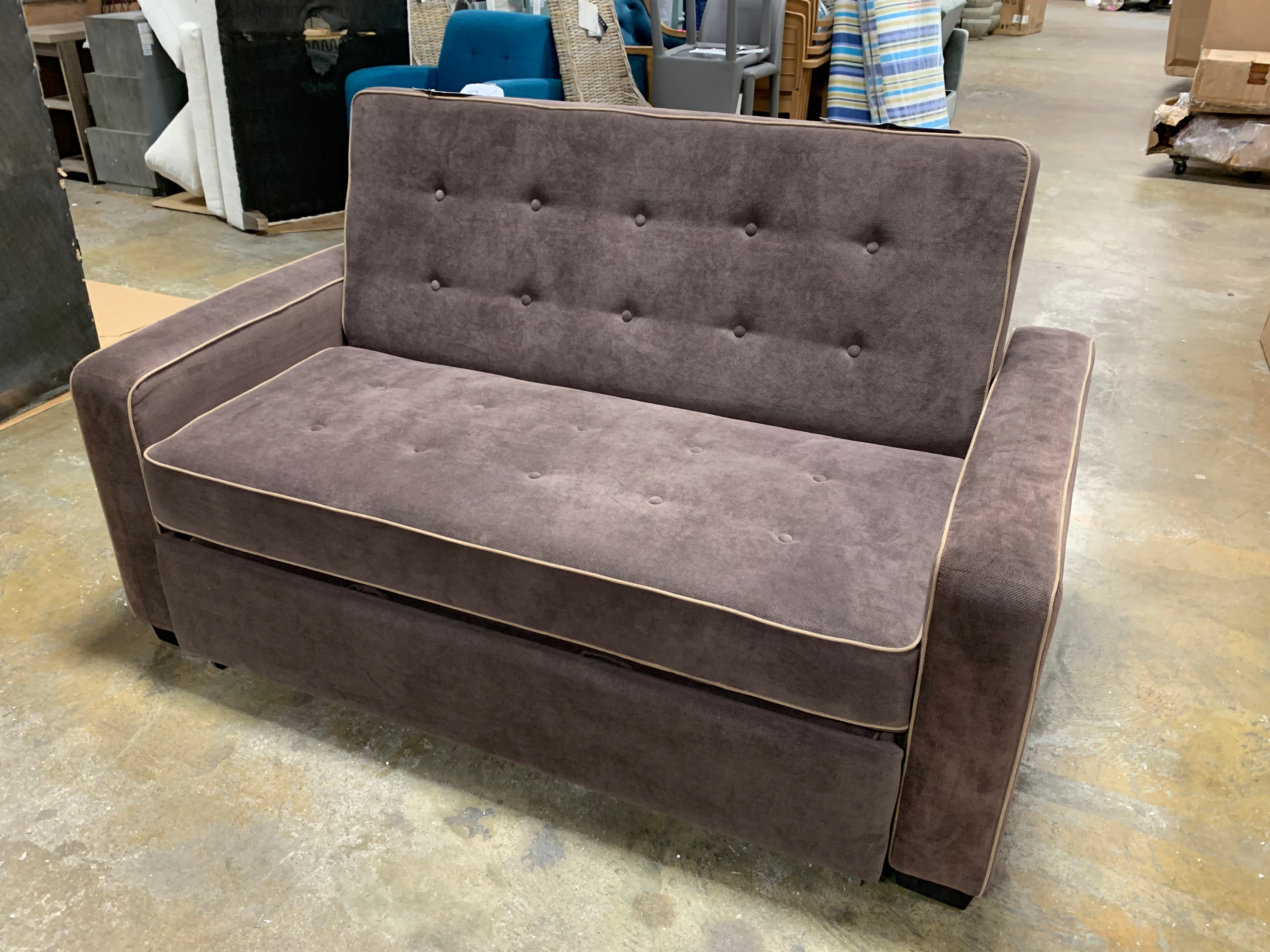 Augustine Loveseat Full Size Sleeper, Java