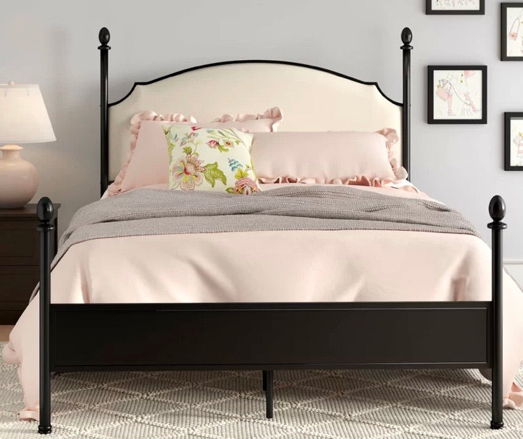 (King) Granite Range Upholstered Four Poster Bed JJ819
