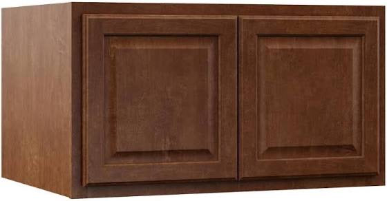 Hampton Bay Wall (Uppers ONLY) Kitchen Cabinets in Cognac (Lot of 6 + BONUS Base Cabinet) - EJ001