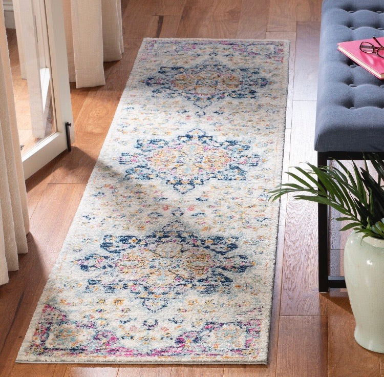 2'x12' Katie Oriental Ivory / Fuchsia Runner CG1274