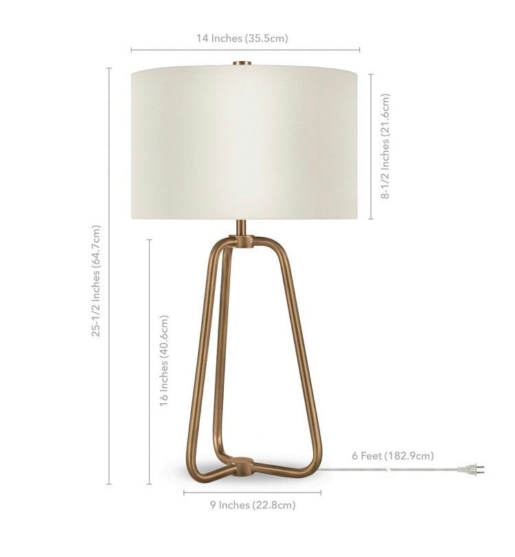 25.5" Huron Table Lamp, Antique Brass CG1477