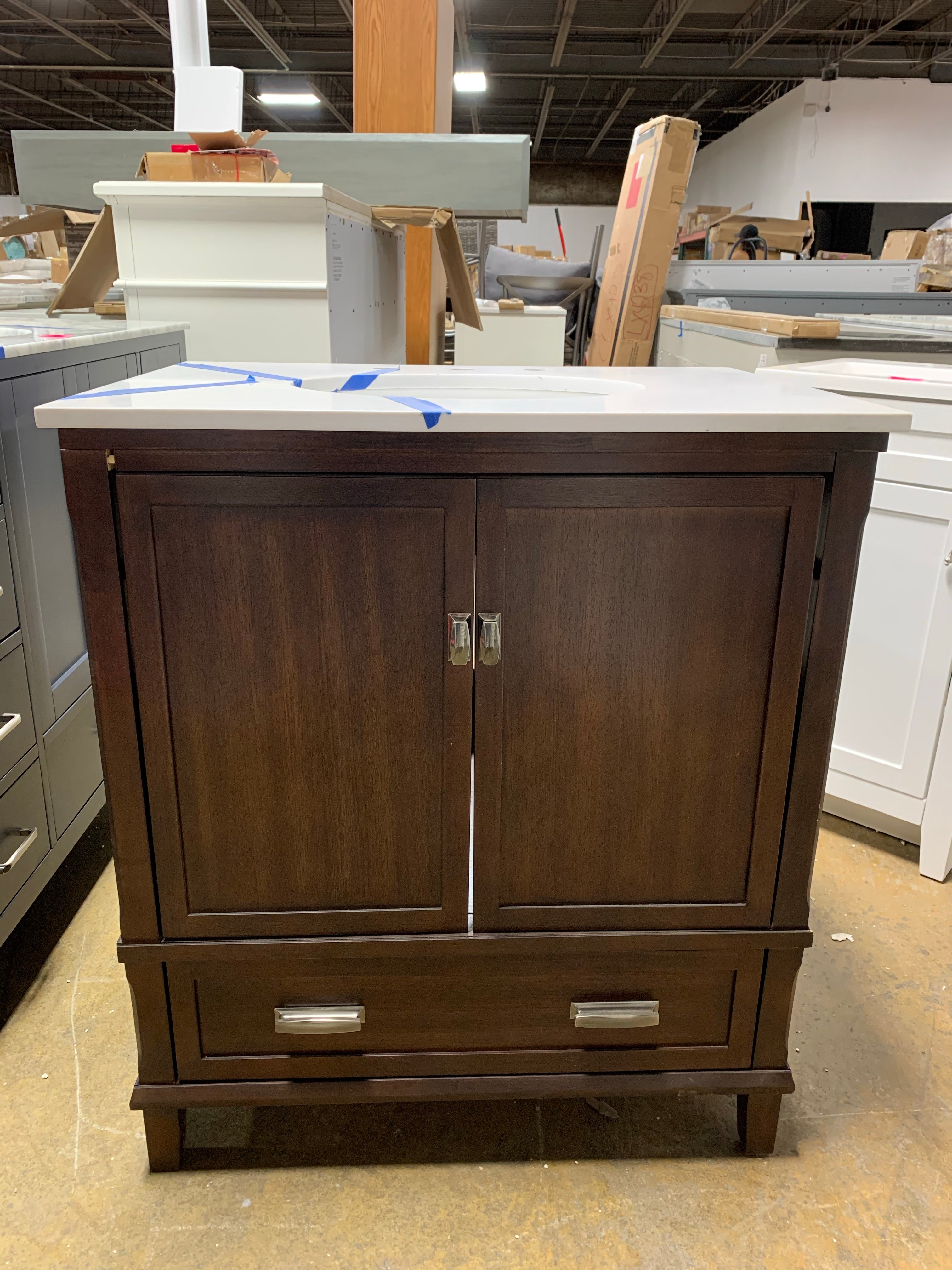 30" Brown Single Vanity *As Is*