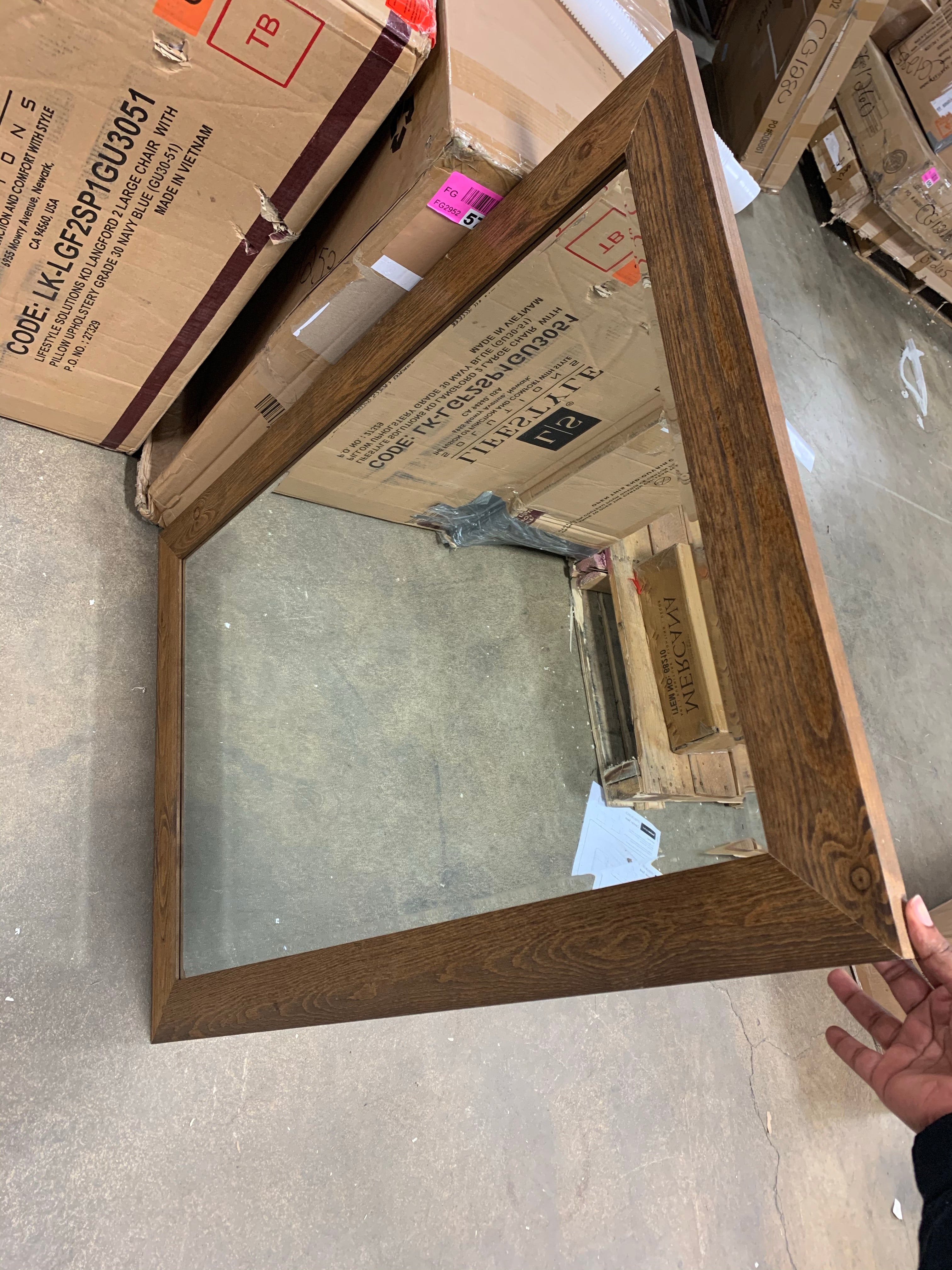 Barnwood Light Walnut Wexford Mirror LX4769