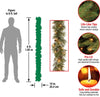 6' Glittery Bristle Pine Garland, Battery Operated (#K5382)
