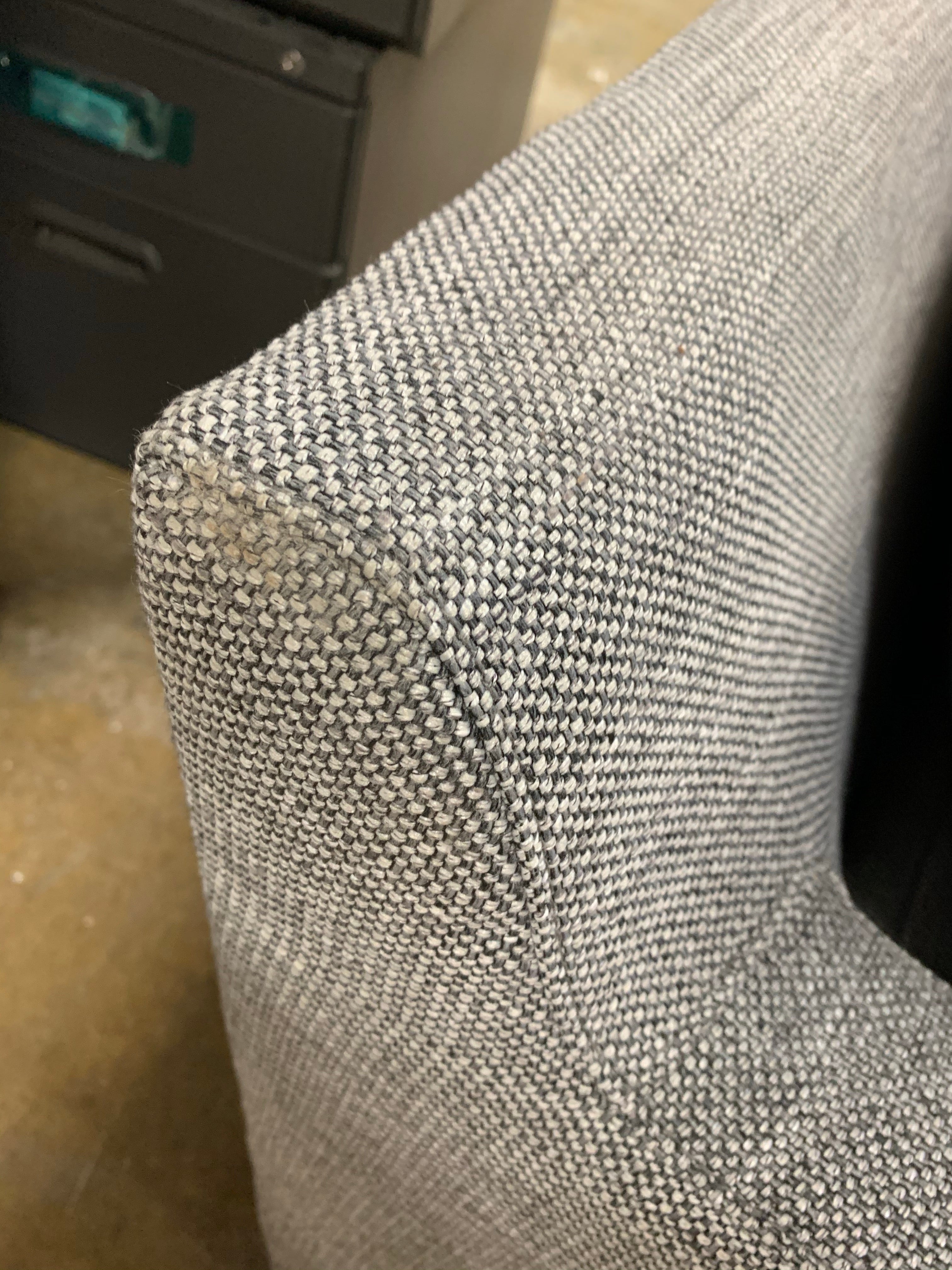 85" Gray Tweed Sofa