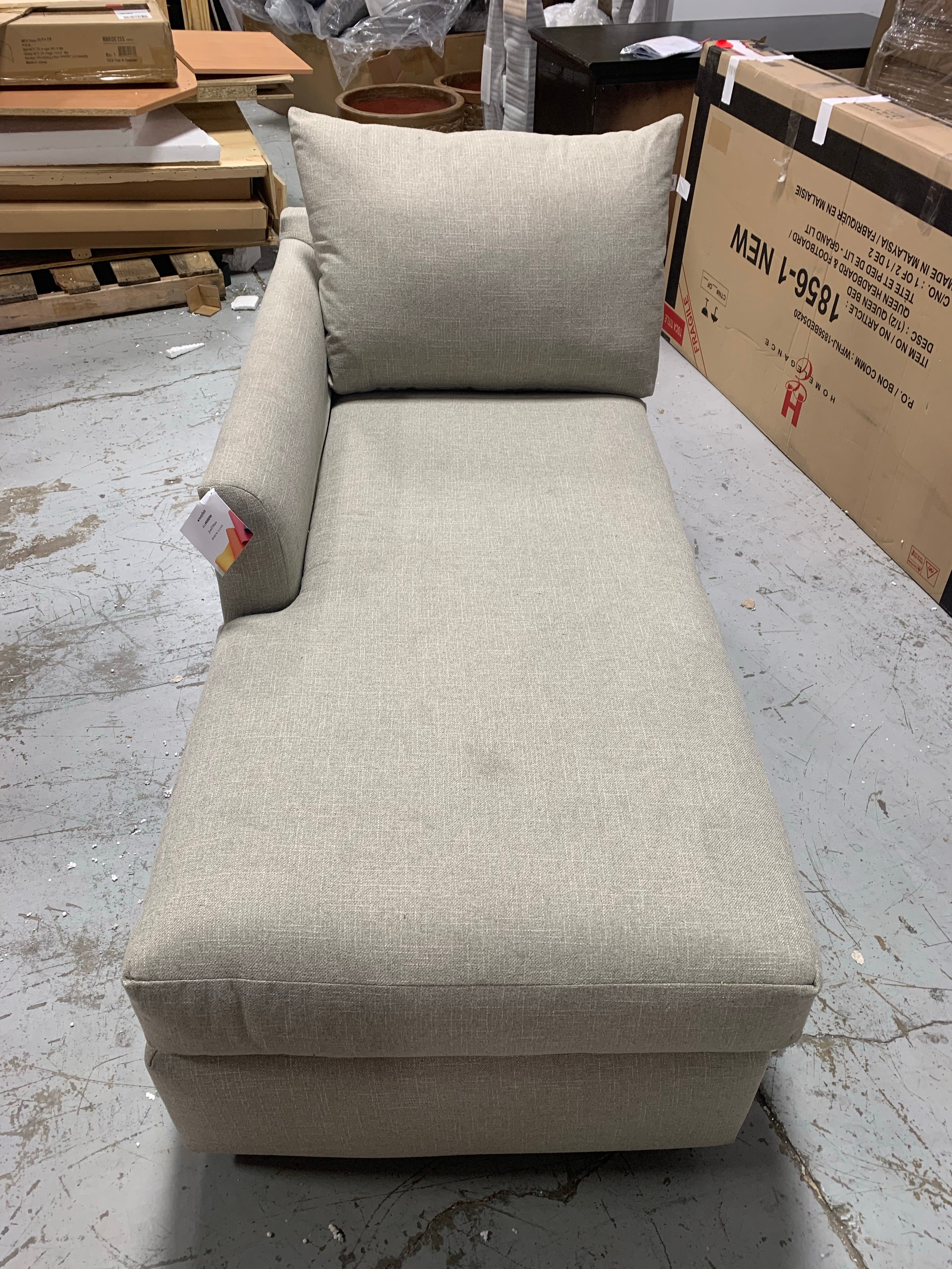 Beige Chaise Lounge Piece *As Is*