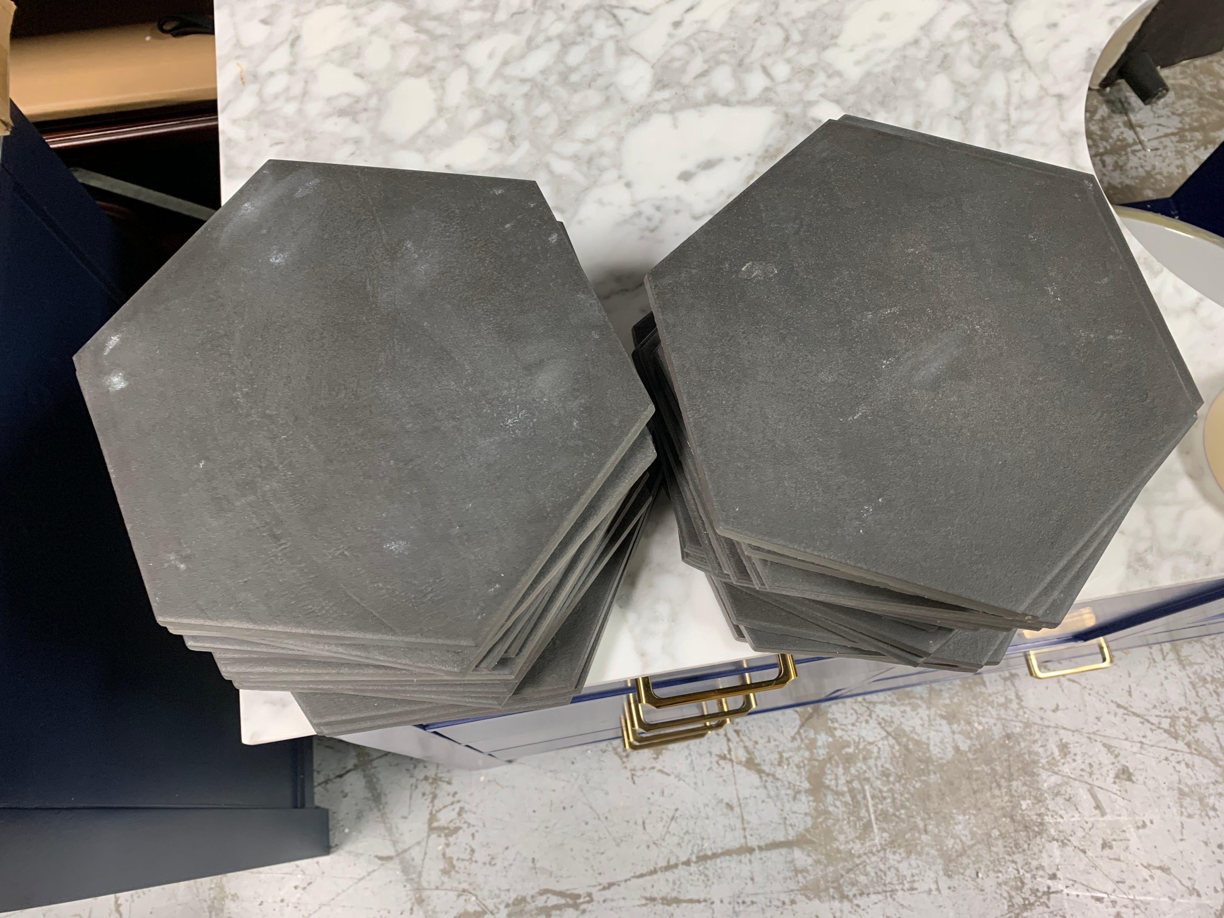 Gray Slate Hexagon Tiles