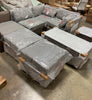 8 Piece Patio  Sectional  Seating Group, Gray - OP002 (8 PIECES + 11 CUSHIONS)
