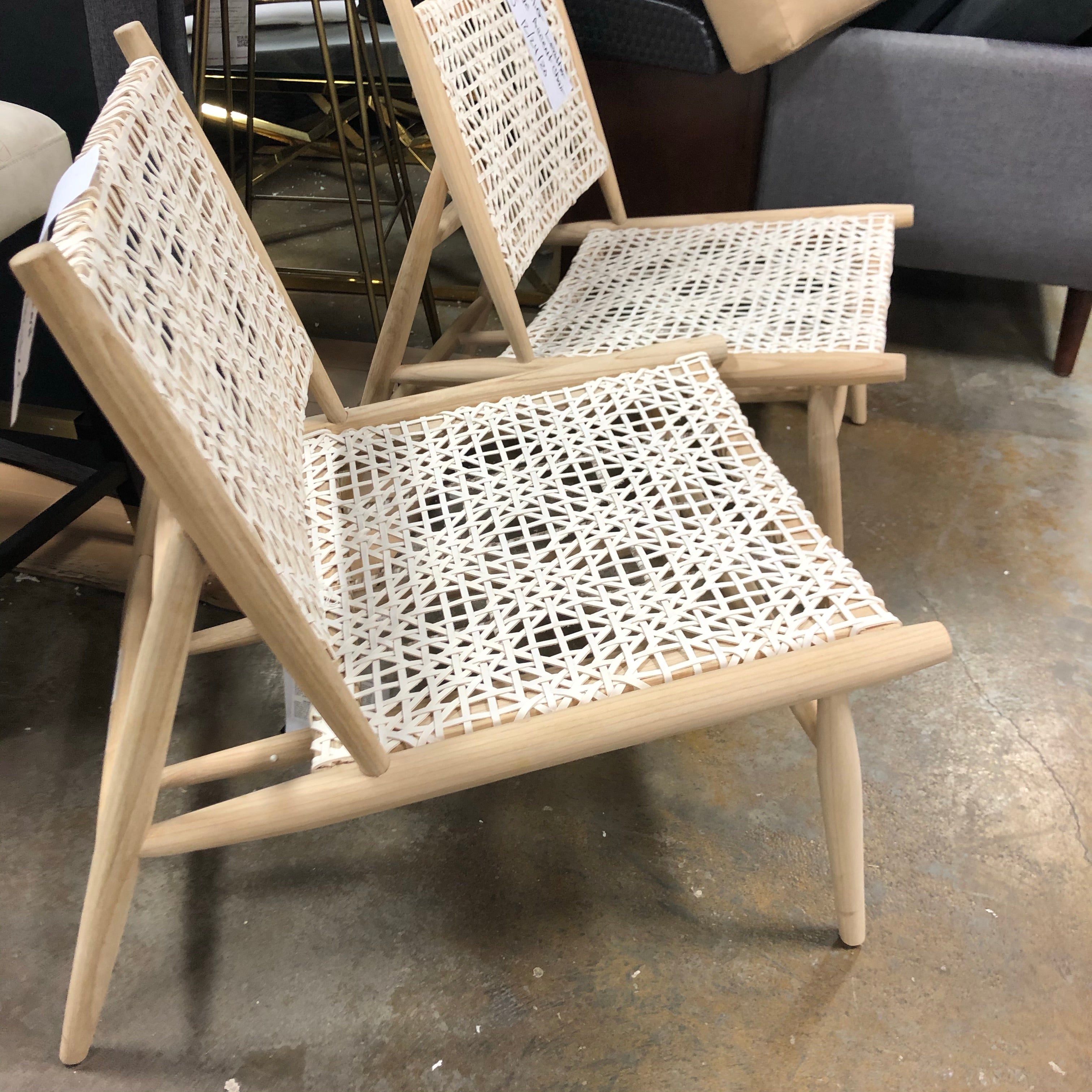 Bandelier Leather Weave Accent Chair