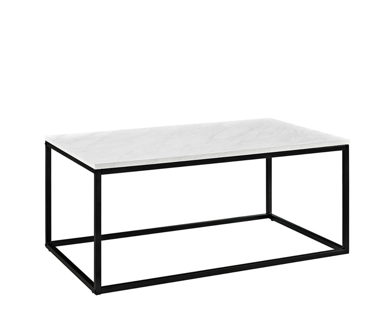 42" White Marble Coffee Table #LX8912