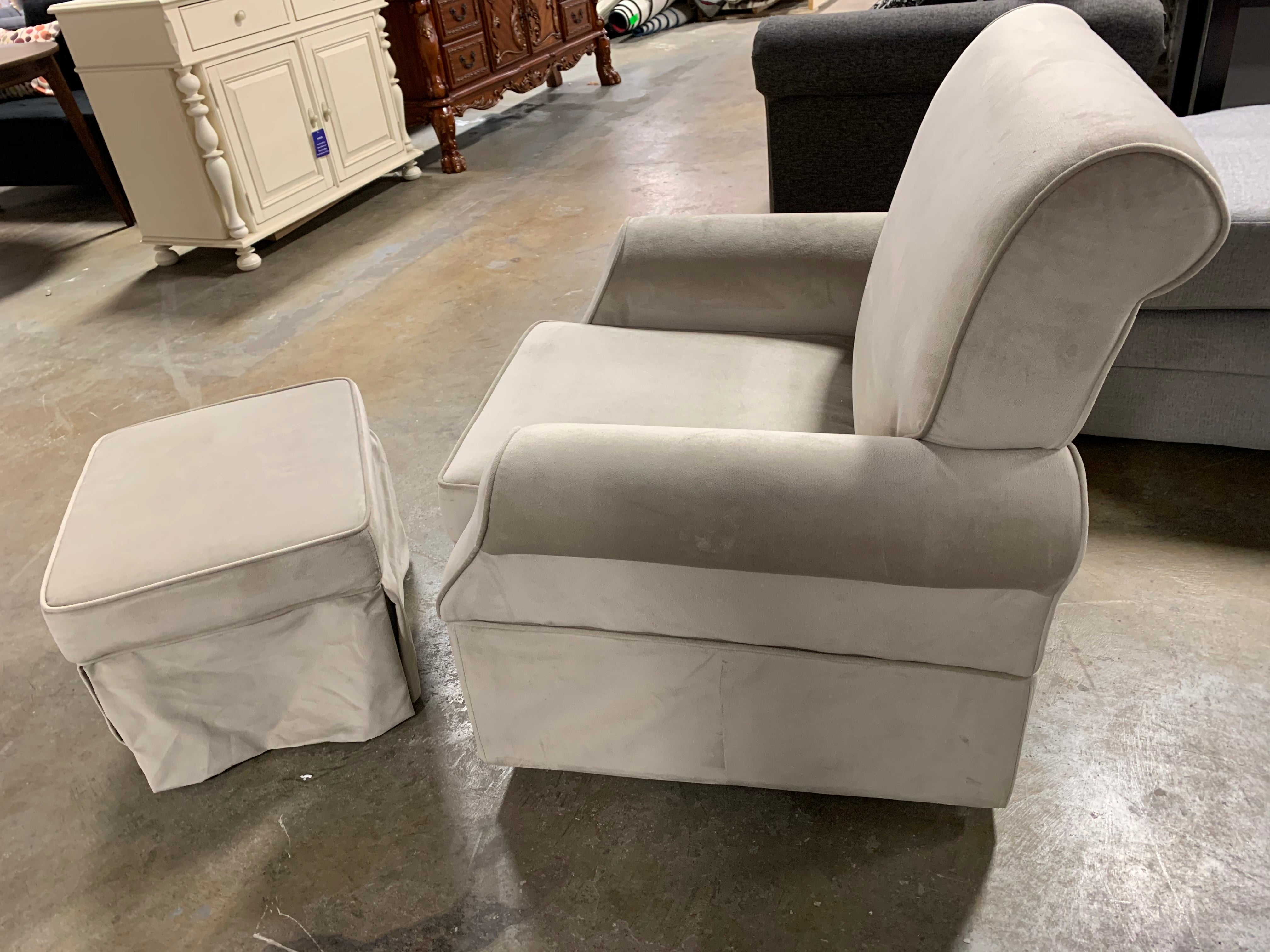 Antonia swivel sale glider and ottoman