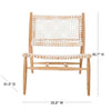 (Set of 2) Bandelier Off-White/Natural Leather Accent Chair CG859