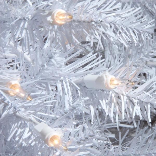 7.5 ft. Dunhill White Fir Artificial Christmas Tree with Clear Lights K8820