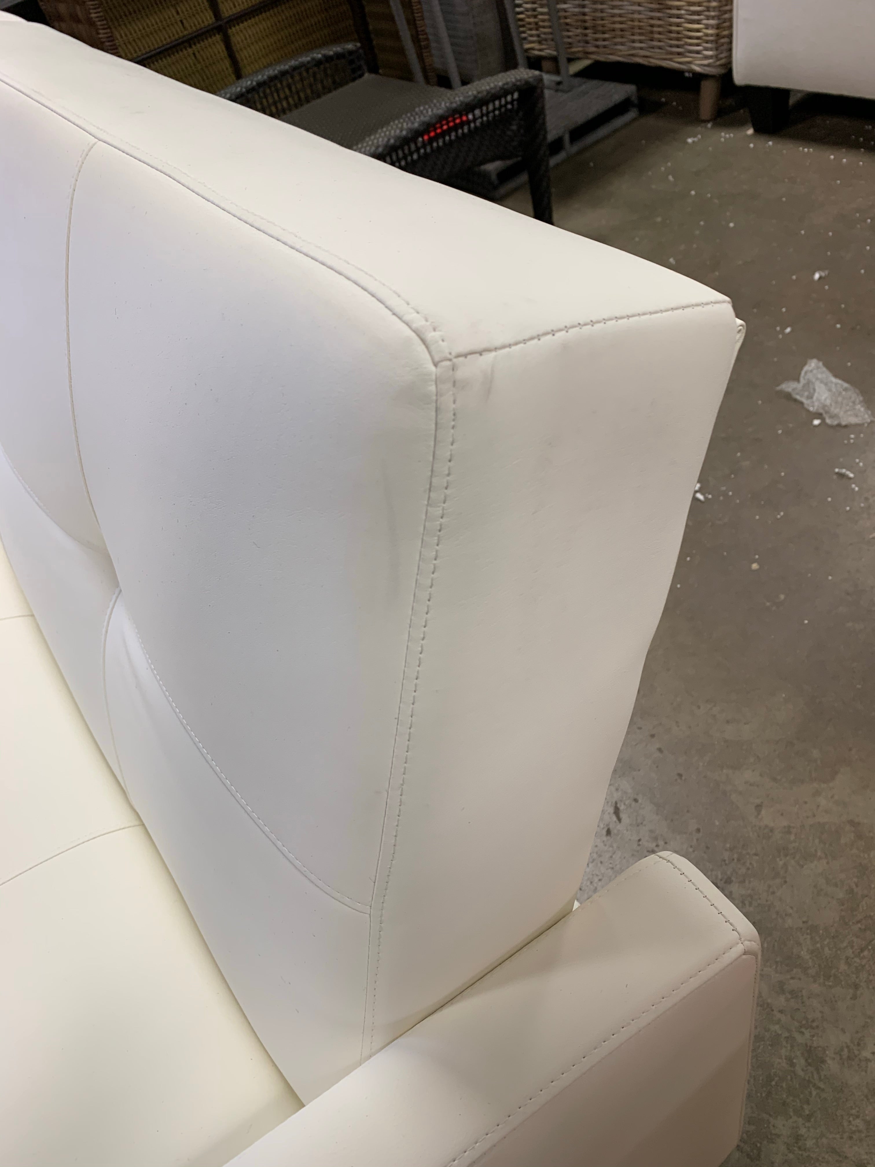 Benitez Full 76" Convertible Sofa, White