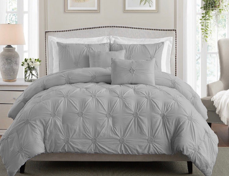 (Queen) Tierra Comforter Set in Gray CG1512