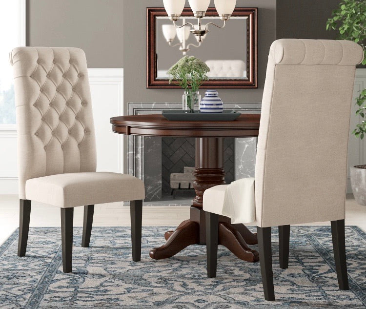 (Set of 2) Estbury Tall Tufted Upholstered Side Chair CG1845