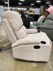 Beige Microfiber Wiener Manual Recliner