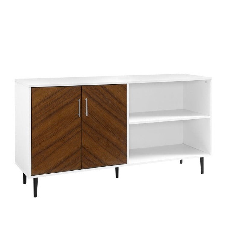 58" Bookmatch Asymmetrical Console CG301