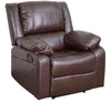 Brown Contemporary Leather Recliner #LX2011