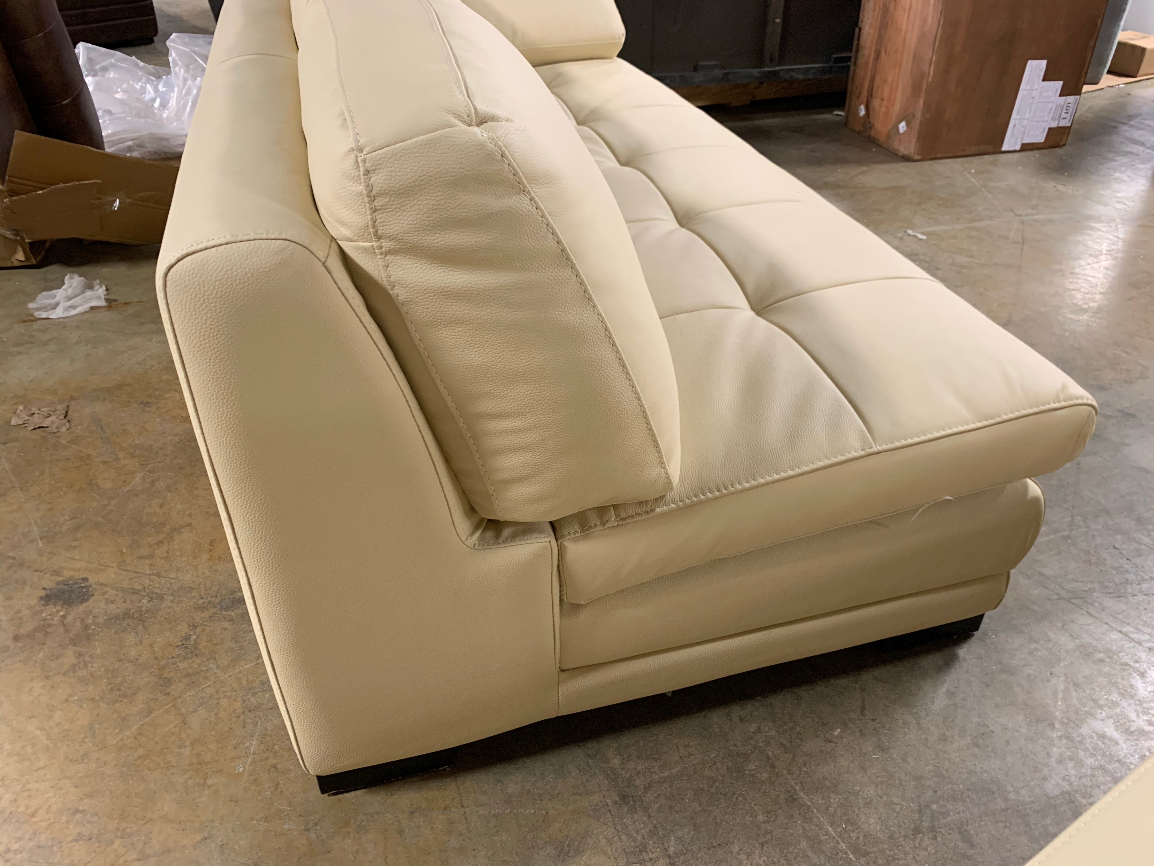 Menoir Casa Italian Leather Left Hand Facing Sectional