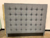 Cassville Upholstered Panel Headboard, Queen , Grey