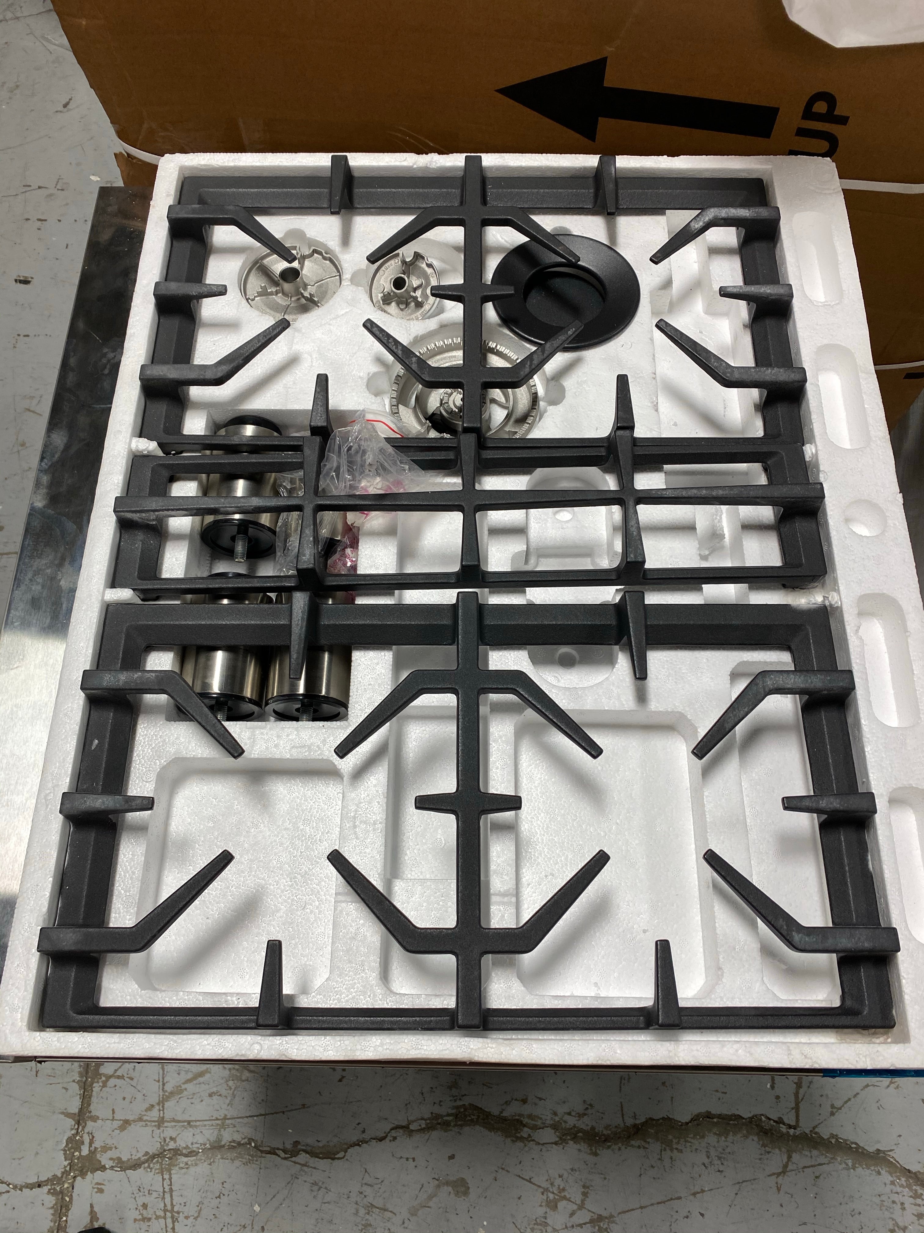 Commercial-Style 30" Dual Fuel Range with 4 Italian Burners Cast Iron Grates  #SA1090