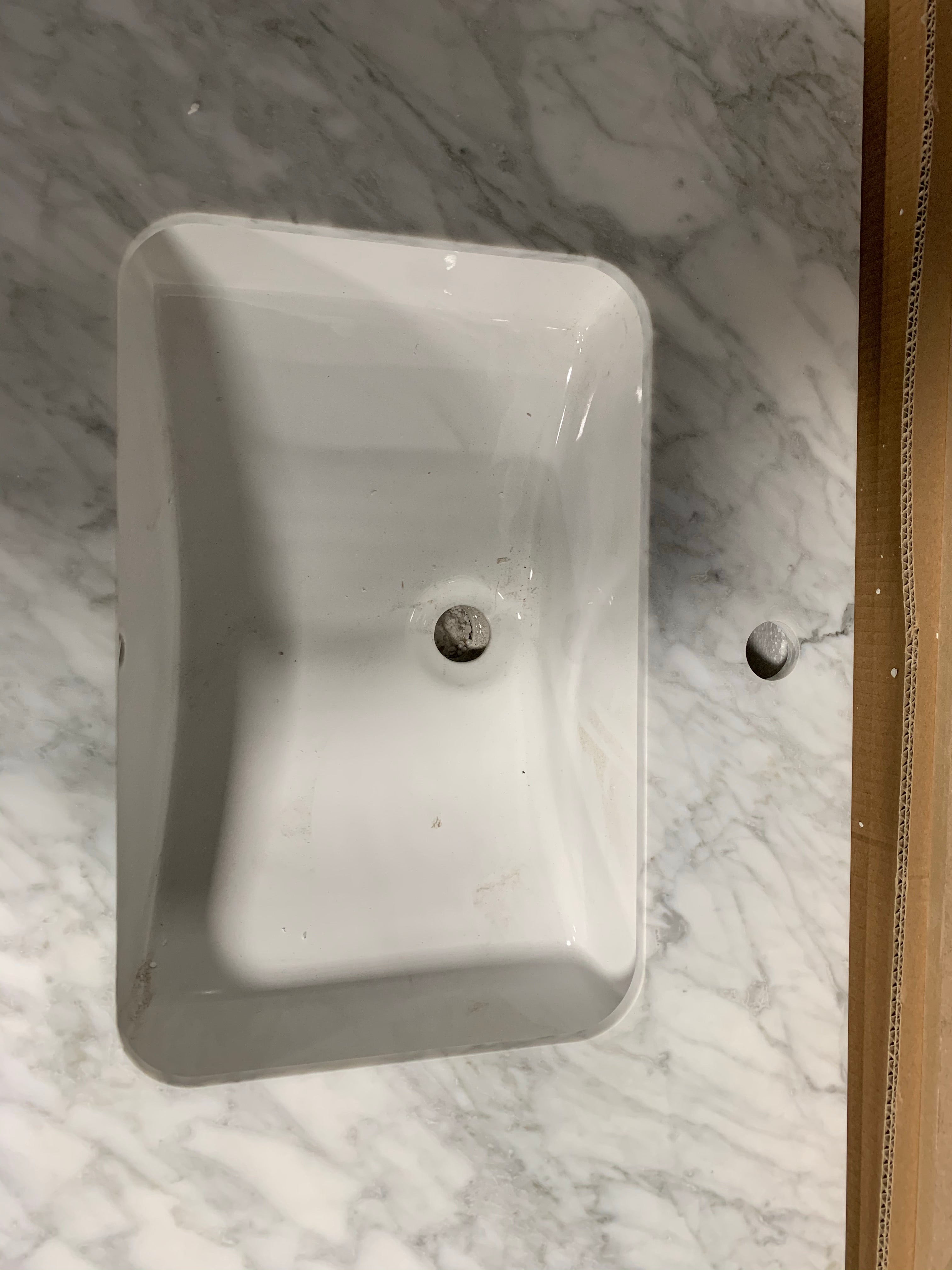 60" Single Bathroom Vanity Marble Countertop