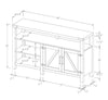 Barnwood TV Stand 65 in. with Adjustable Shelves CG1806
