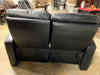 Black Leather Manual Reclining Loveseat