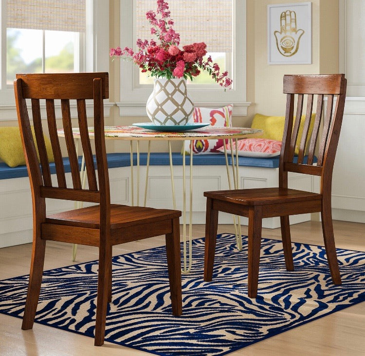 (Set of 2) Benedetta Solid Wood Slat Back Side Chairs CG1492