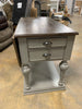 Drop Leaf Kitchen Island in Gray