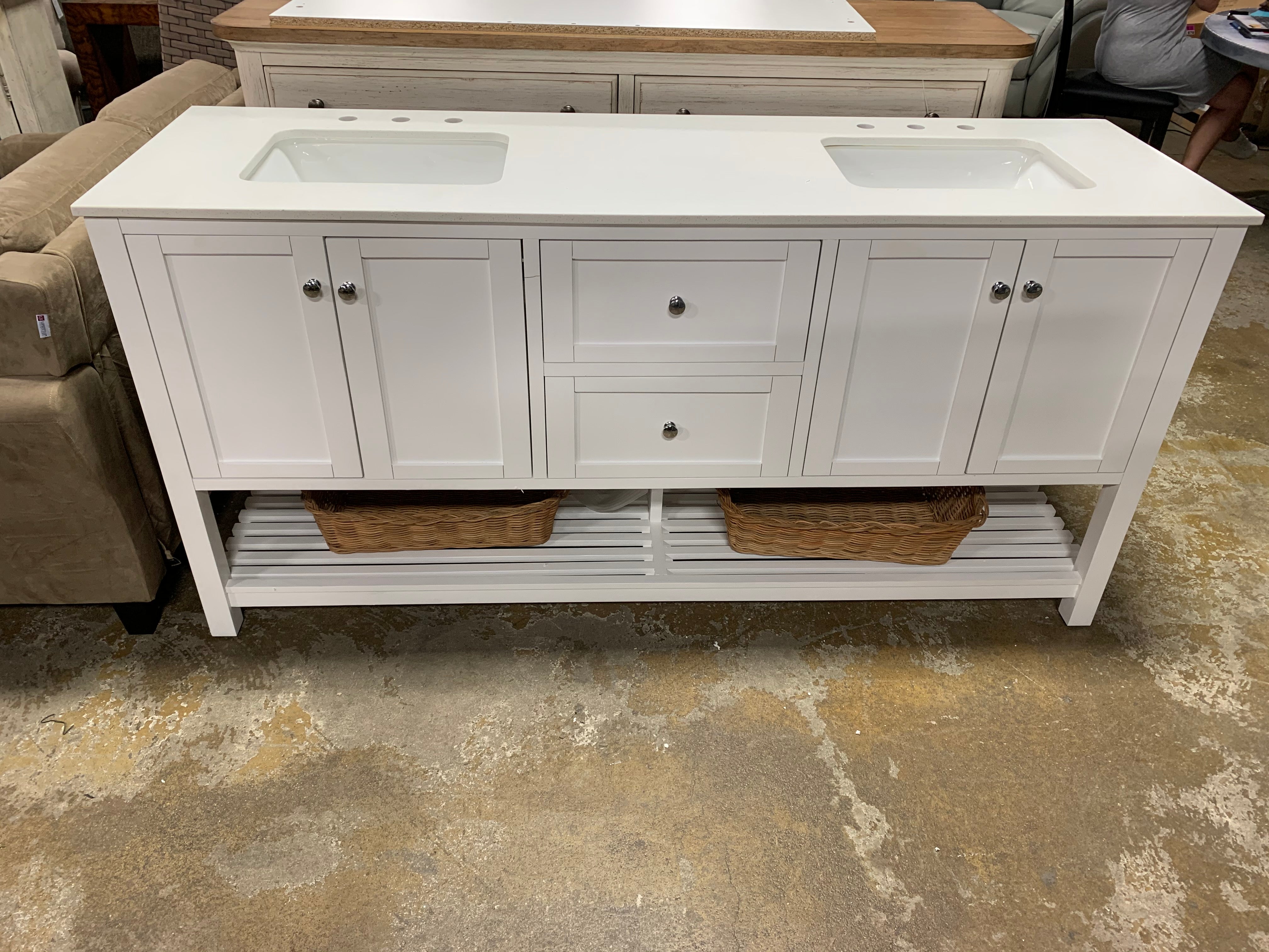 Northport 72" Double Bathroom Vanity Set Salvage & Co Indy